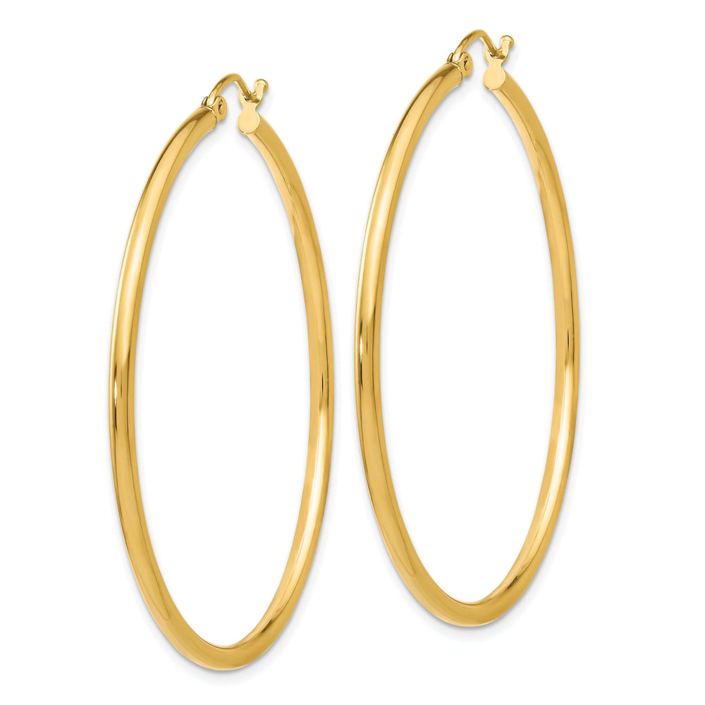 Lovely Rita's Earrings 14k Yellow Gold 2mm Hinged Hoop Earrings