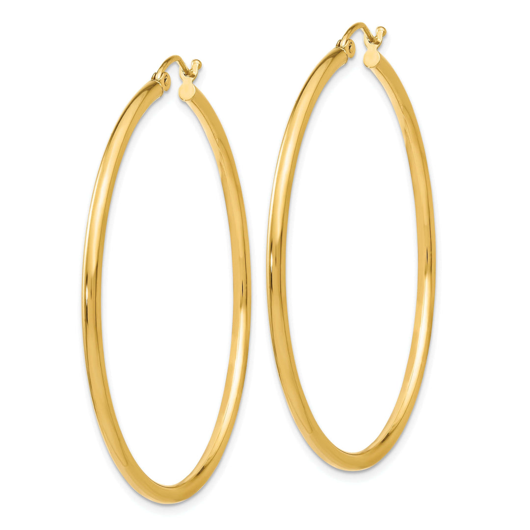 Lovely Rita's Earrings 14k Yellow Gold 2mm Hinged Hoop Earrings