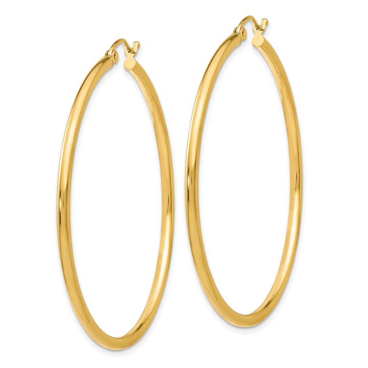 Lovely Rita's Earrings 14k Yellow Gold 2mm Hinged Hoop Earrings