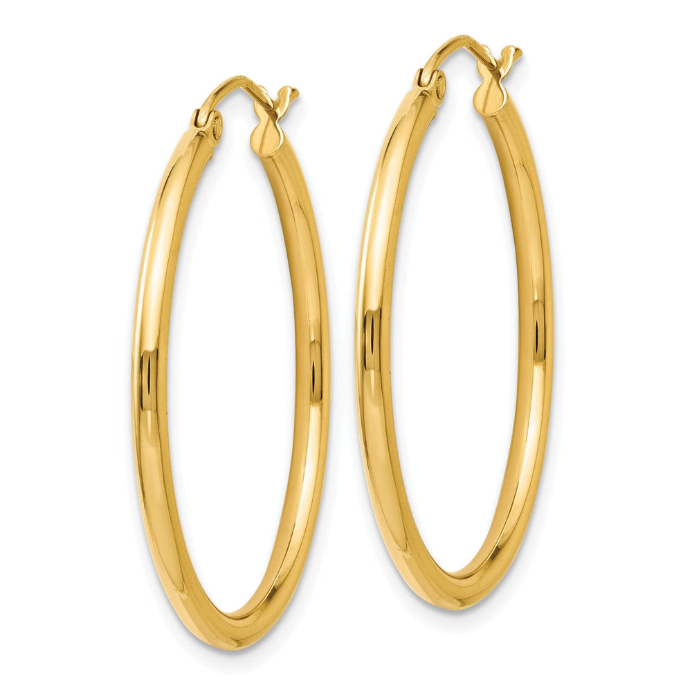 Lovely Rita's Earrings 14k Yellow Gold 2mm Hoop Earrings