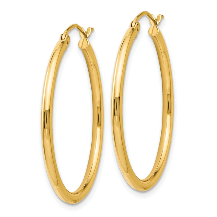 Lovely Rita's Earrings 14k Yellow Gold 2mm Hoop Earrings