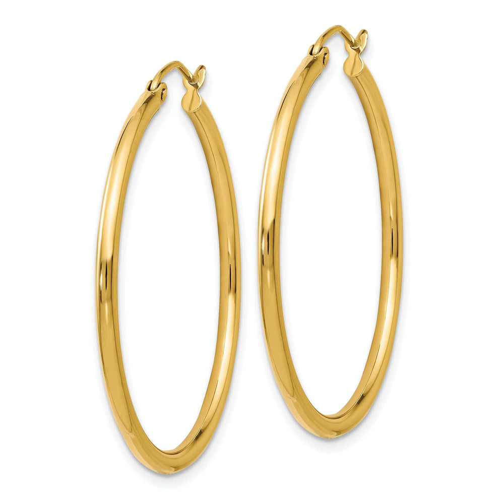 Lovely Rita's Earrings 14k Yellow Gold 2mm Hoop Earrings