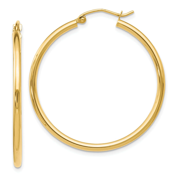 Lovely Rita's Earrings 14k Yellow Gold 2mm Hoop Earrings