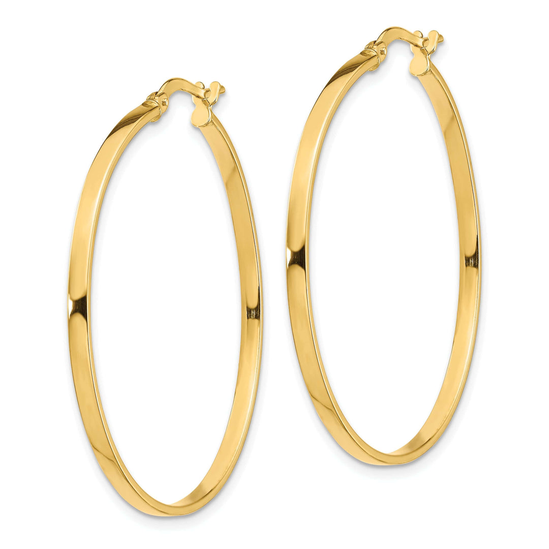 Lovely Rita's Earrings 14k Yellow Gold 2mm Polished Hoop Earrings