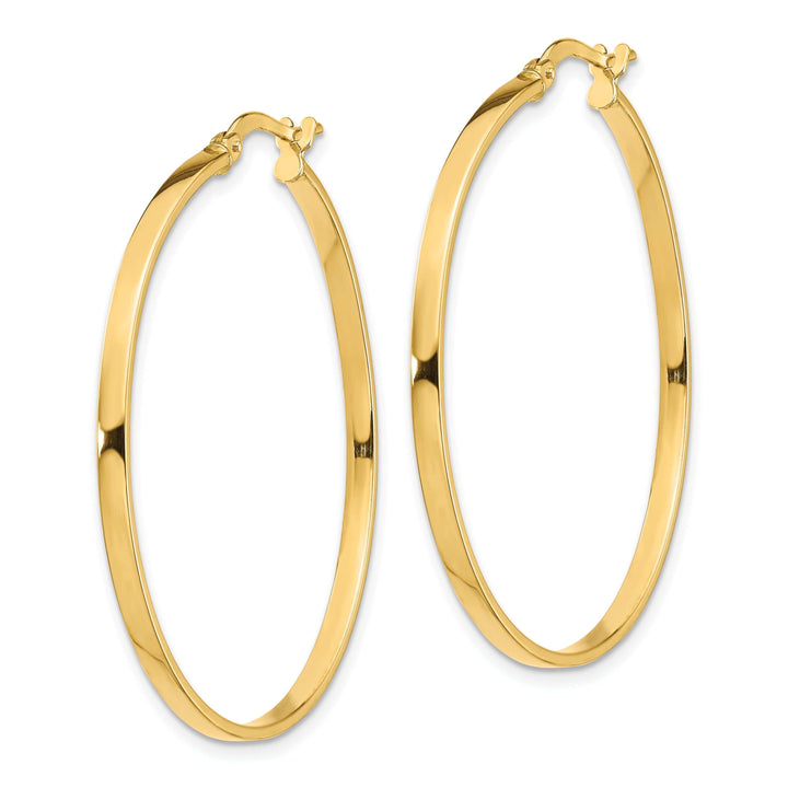 Lovely Rita's Earrings 14k Yellow Gold 2mm Polished Hoop Earrings