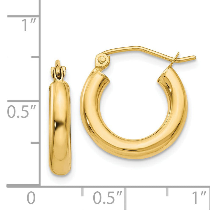 Lovely Rita's Earrings 14k Yellow Gold 3MM Lightweight Round Earrings