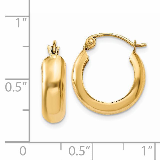 Lovely Rita's Earrings 14k Yellow Gold 4.75MM Hoop Earrings