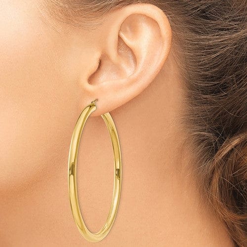 Lovely Rita's Earrings 14k Yellow Gold 4MM Lightweight Round Earrings