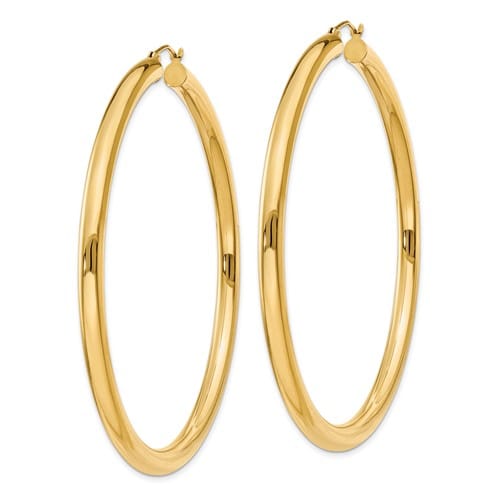 Lovely Rita's Earrings 14k Yellow Gold 4MM Lightweight Round Earrings