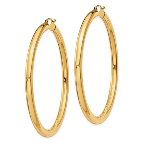 Lovely Rita's Earrings 14k Yellow Gold 4MM Lightweight Round Earrings