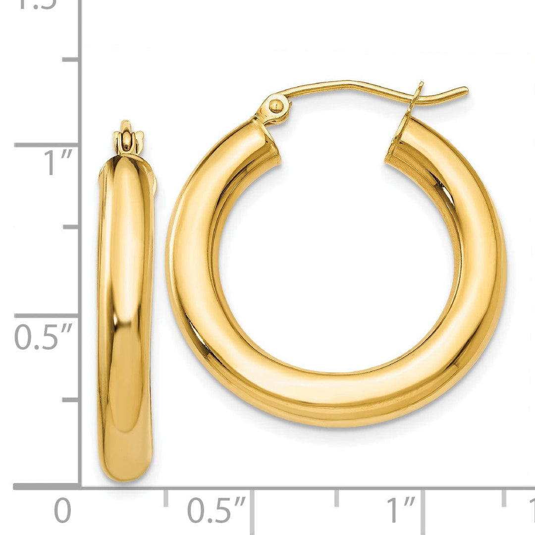 Lovely Rita's Earrings 14k Yellow Gold 4MM Lightweight Round Earrings