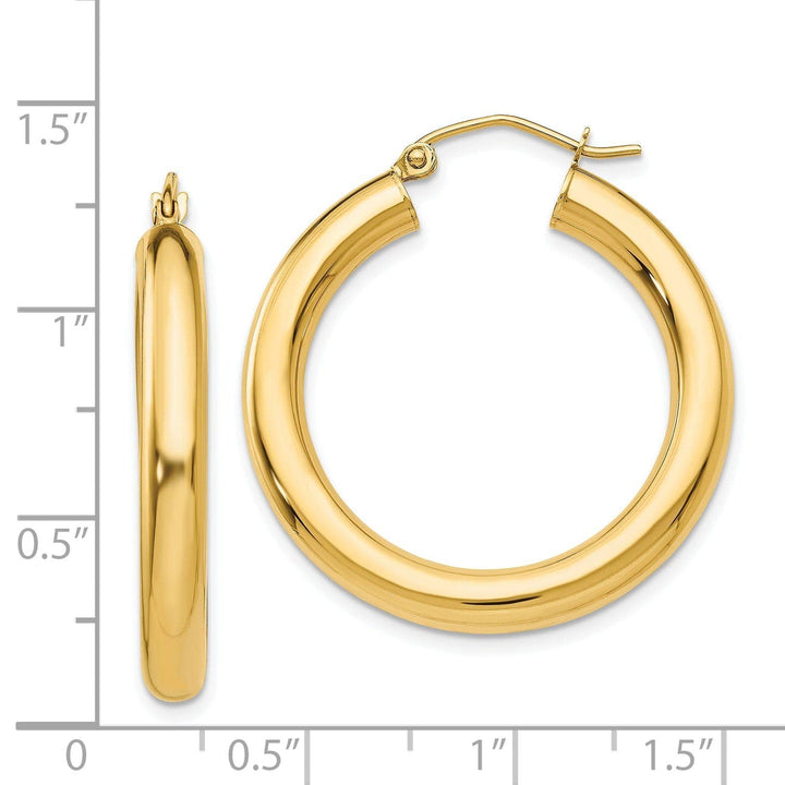 Lovely Rita's Earrings 14k Yellow Gold 4MM Lightweight Round Earrings