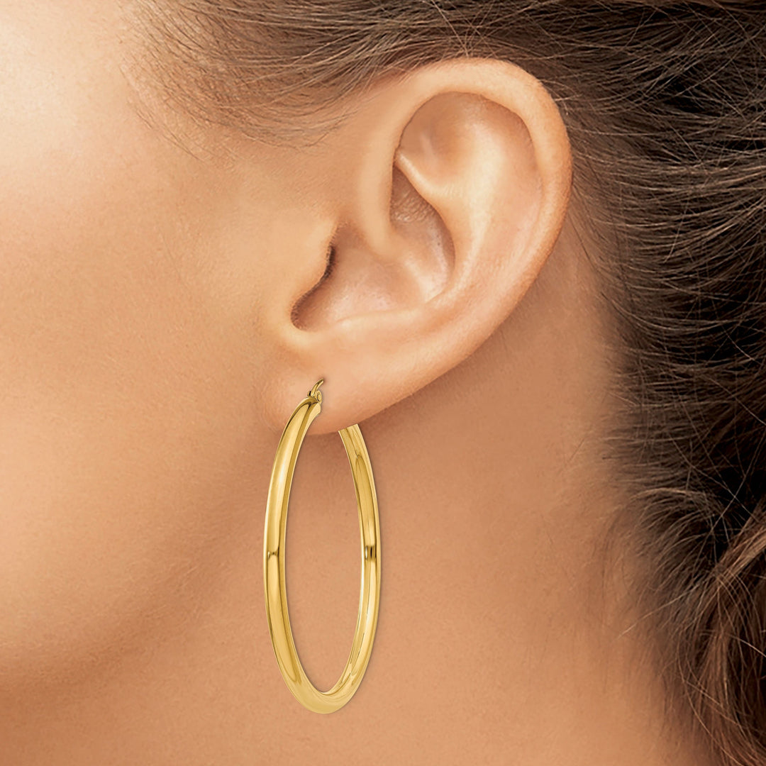Lovely Rita's Earrings 14k Yellow Gold 4MM Lightweight Round Earrings