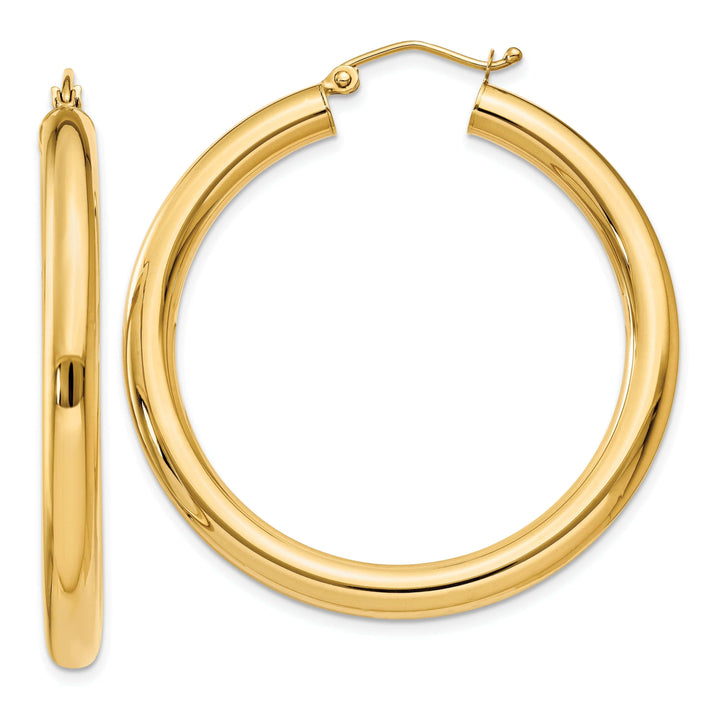 Lovely Rita's Earrings 14k Yellow Gold 4MM Lightweight Round Earrings
