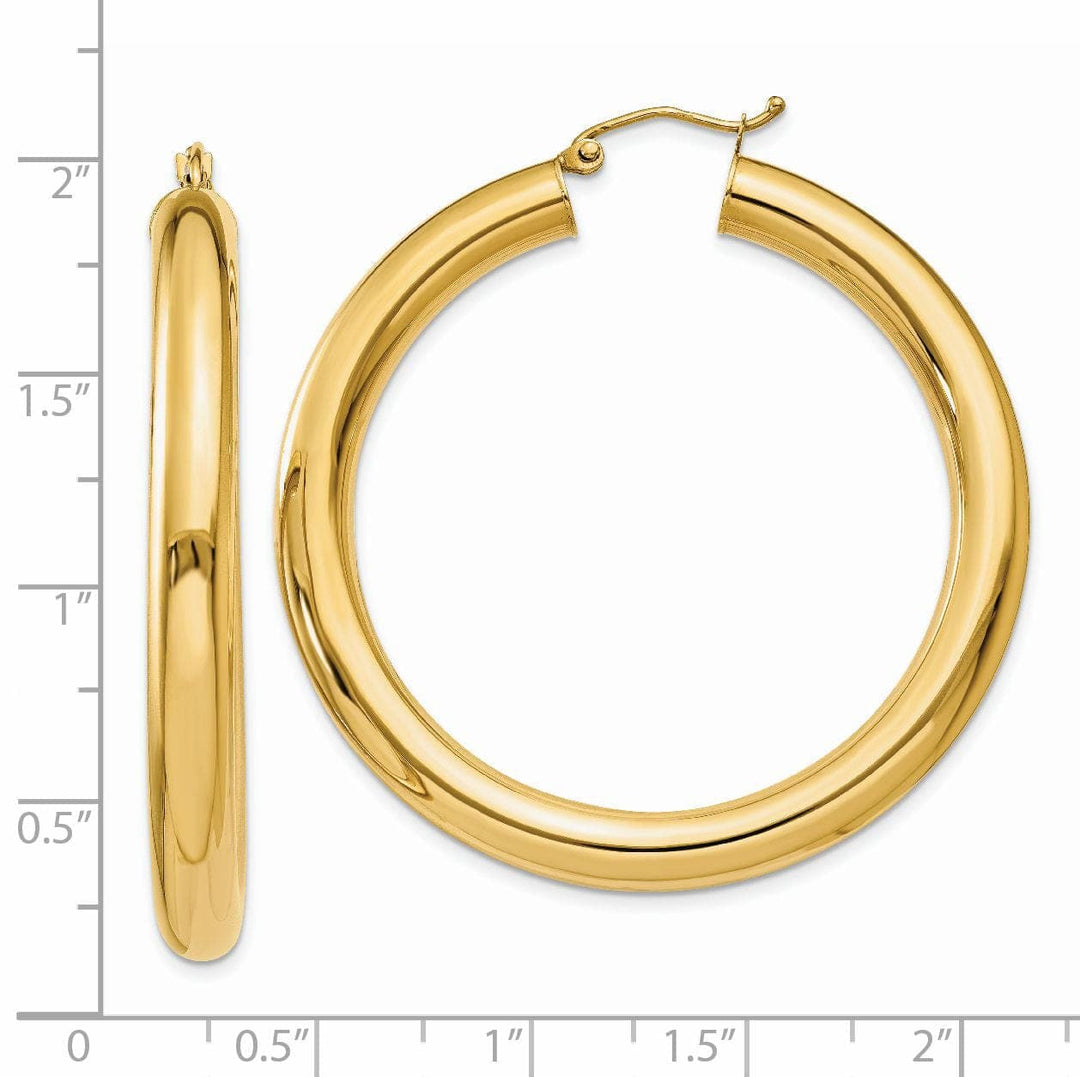 Lovely Rita's Earrings 14k Yellow Gold 5MM Lightweight Hoop Earrings