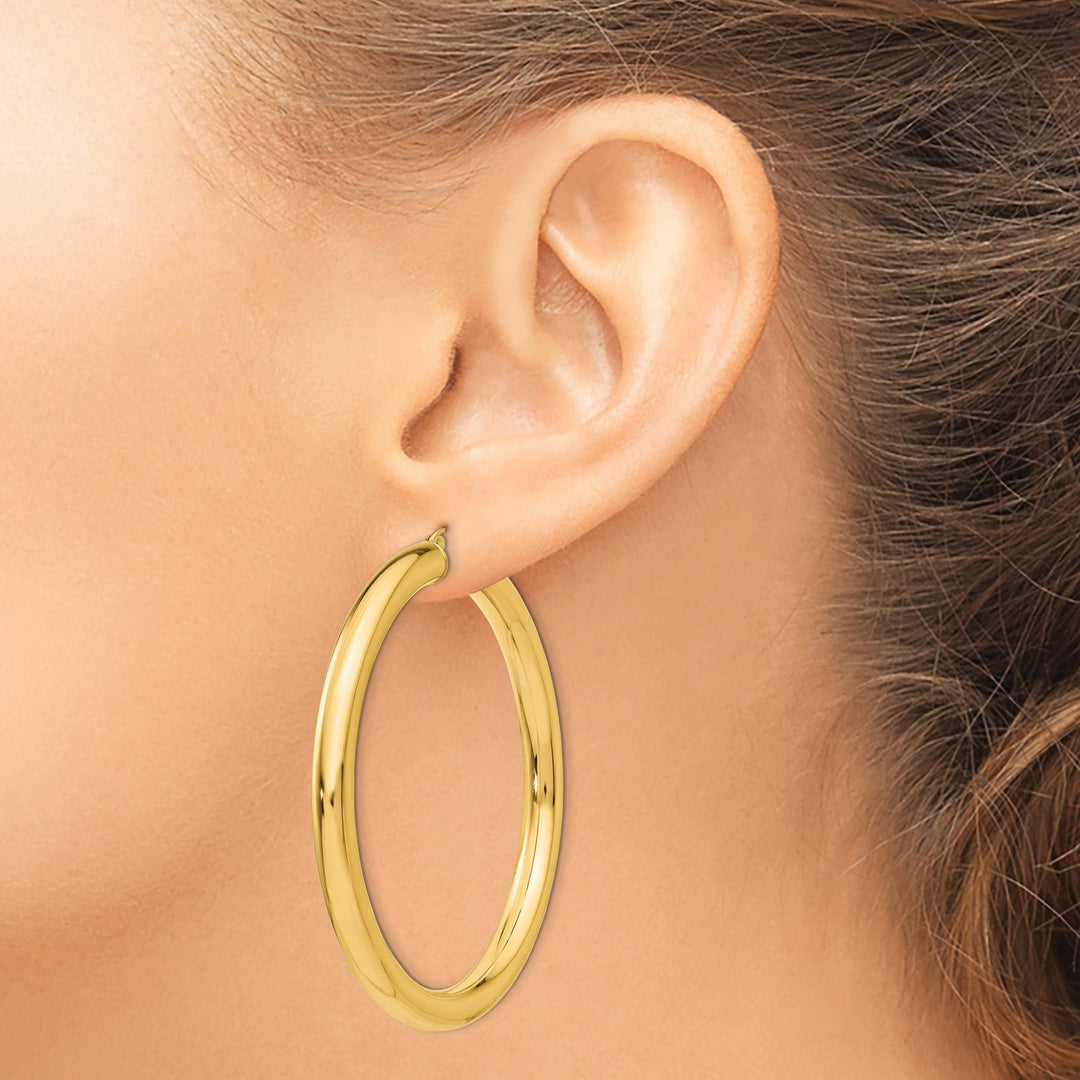 Lovely Rita's Earrings 14k Yellow Gold 5MM Lightweight Hoop Earrings
