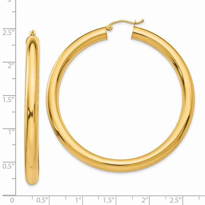 Lovely Rita's Earrings 14k Yellow Gold 5MM Lightweight Hoop Earrings