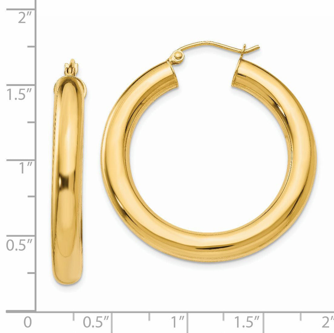 Lovely Rita's Earrings 14k Yellow Gold 5MM Lightweight Hoop Earrings