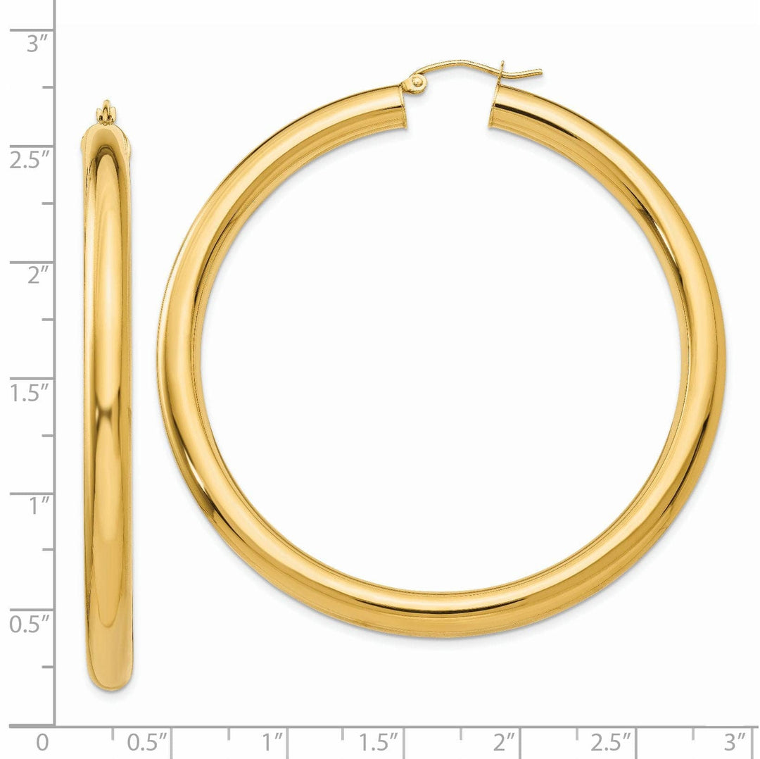 Lovely Rita's Earrings 14k Yellow Gold 5MM Lightweight Hoop Earrings