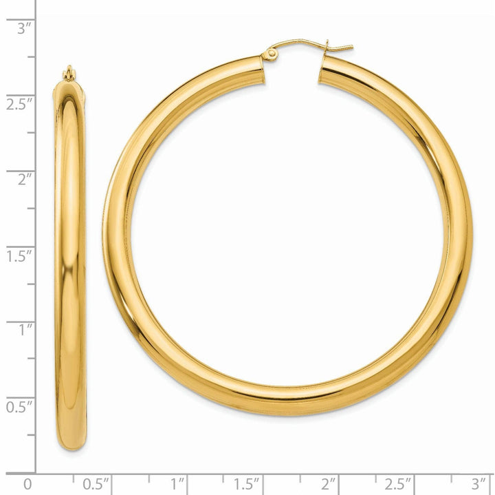 Lovely Rita's Earrings 14k Yellow Gold 5MM Lightweight Hoop Earrings