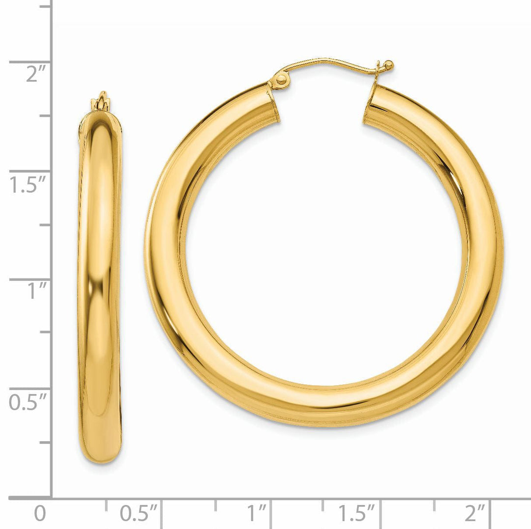 Lovely Rita's Earrings 14k Yellow Gold 5MM Lightweight Hoop Earrings