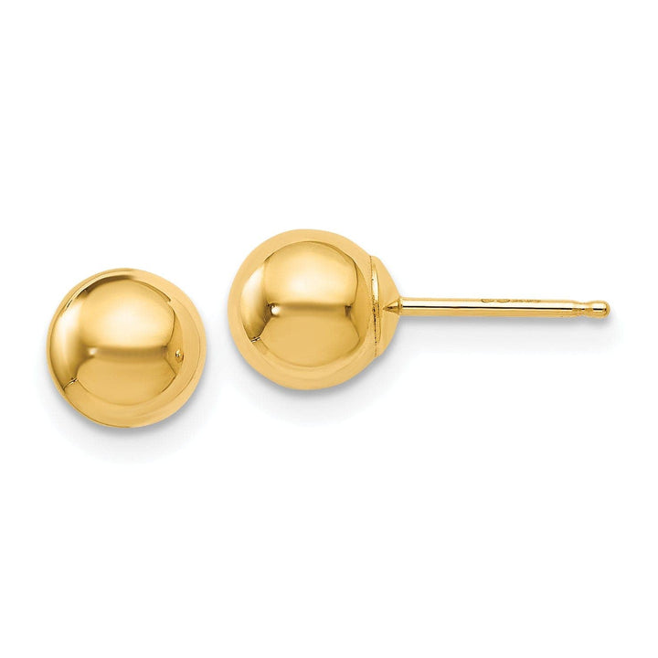 Lovely Rita's Earrings 14k Yellow Gold 6mm Ball Post Earrings