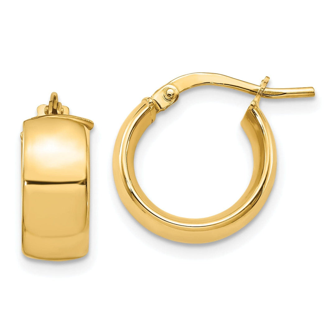 Lovely Rita's Earrings 14k Yellow Gold 6mm High Polished Hoop Earrings
