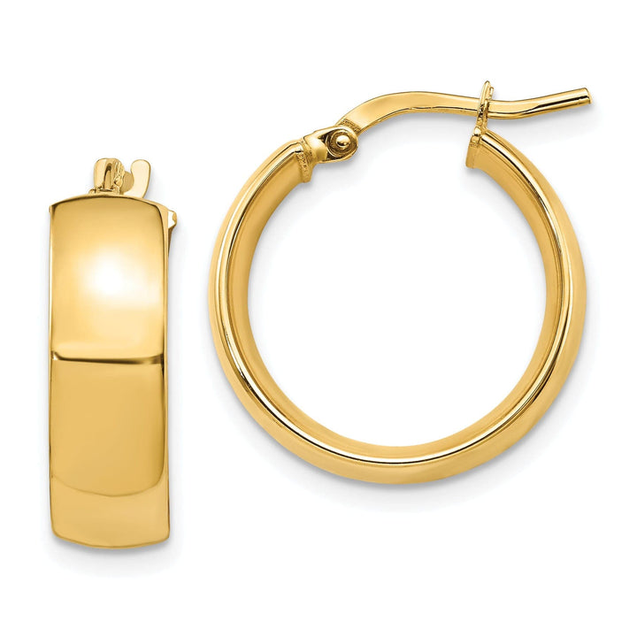 Lovely Rita's Earrings 14k Yellow Gold 6mm High Polished Hoop Earrings