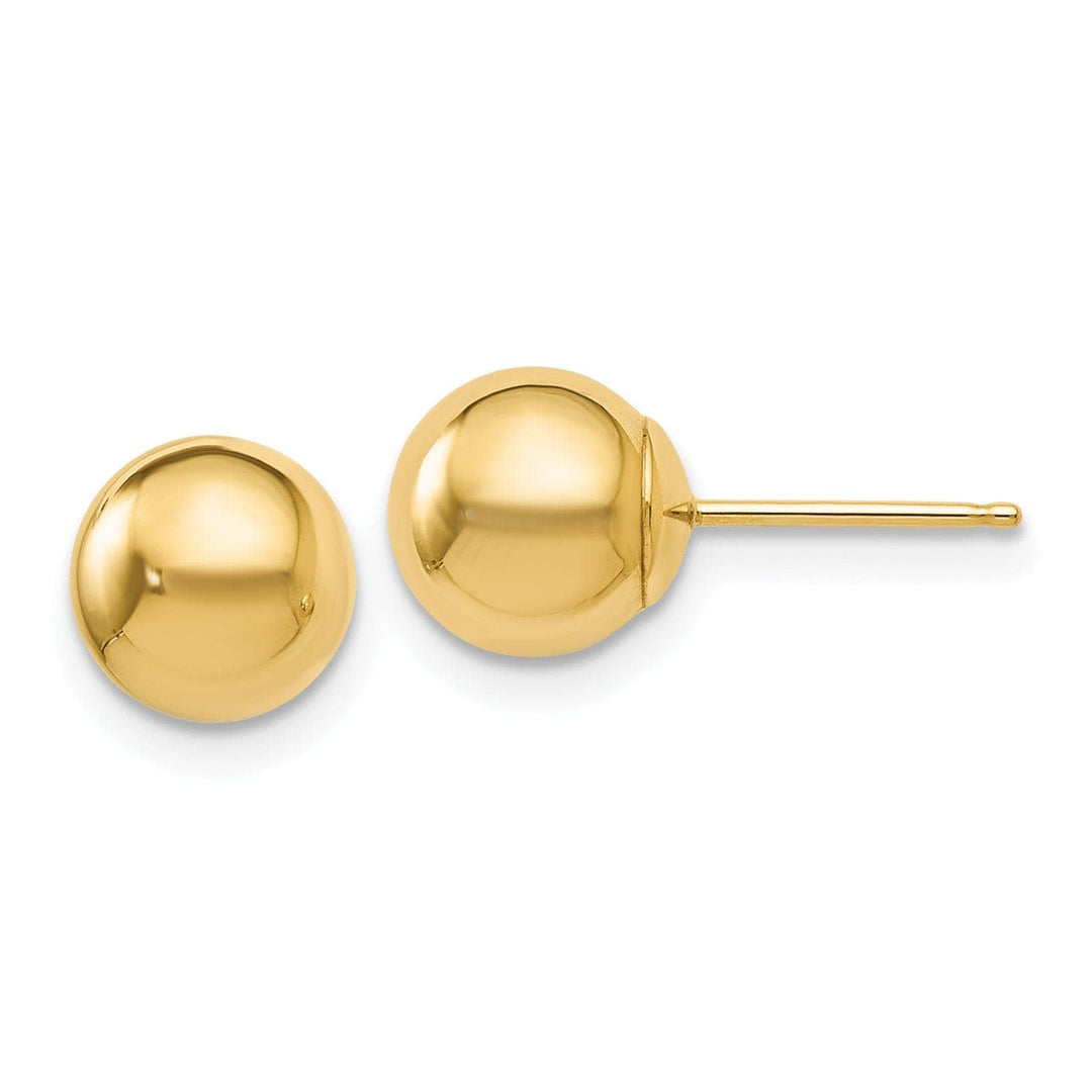 Lovely Rita's Earrings 14k Yellow Gold 7mm Ball Post Earrings