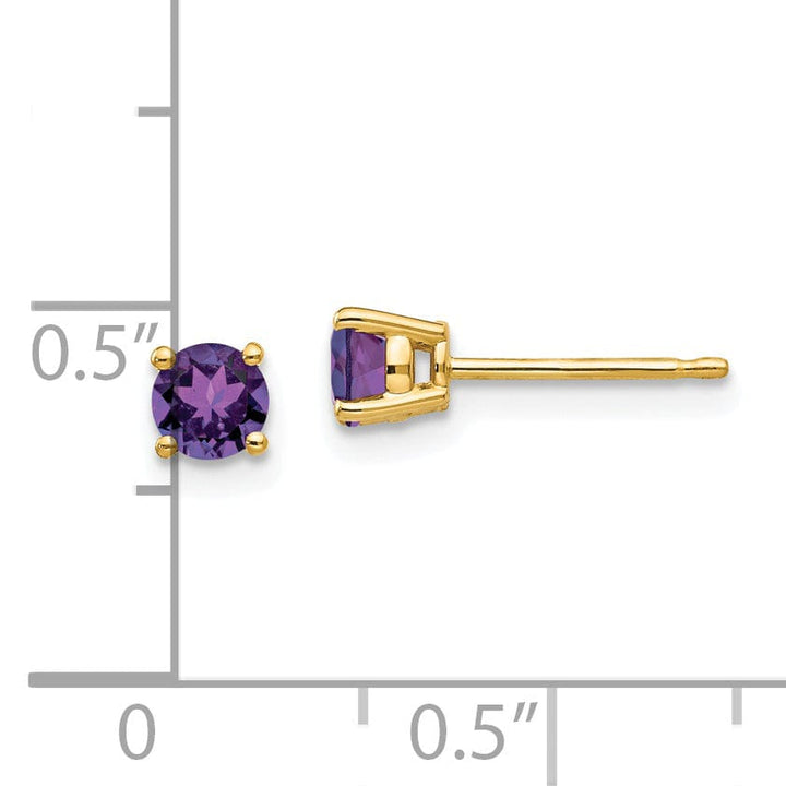 Lovely Rita's Earrings 14k Yellow Gold Amethyst Earring