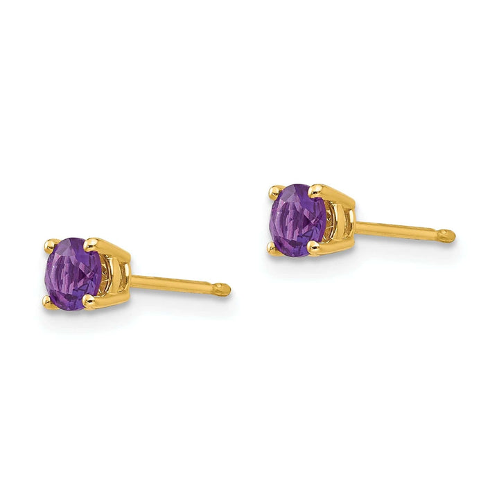 Lovely Rita's Earrings 14k Yellow Gold Amethyst Earring