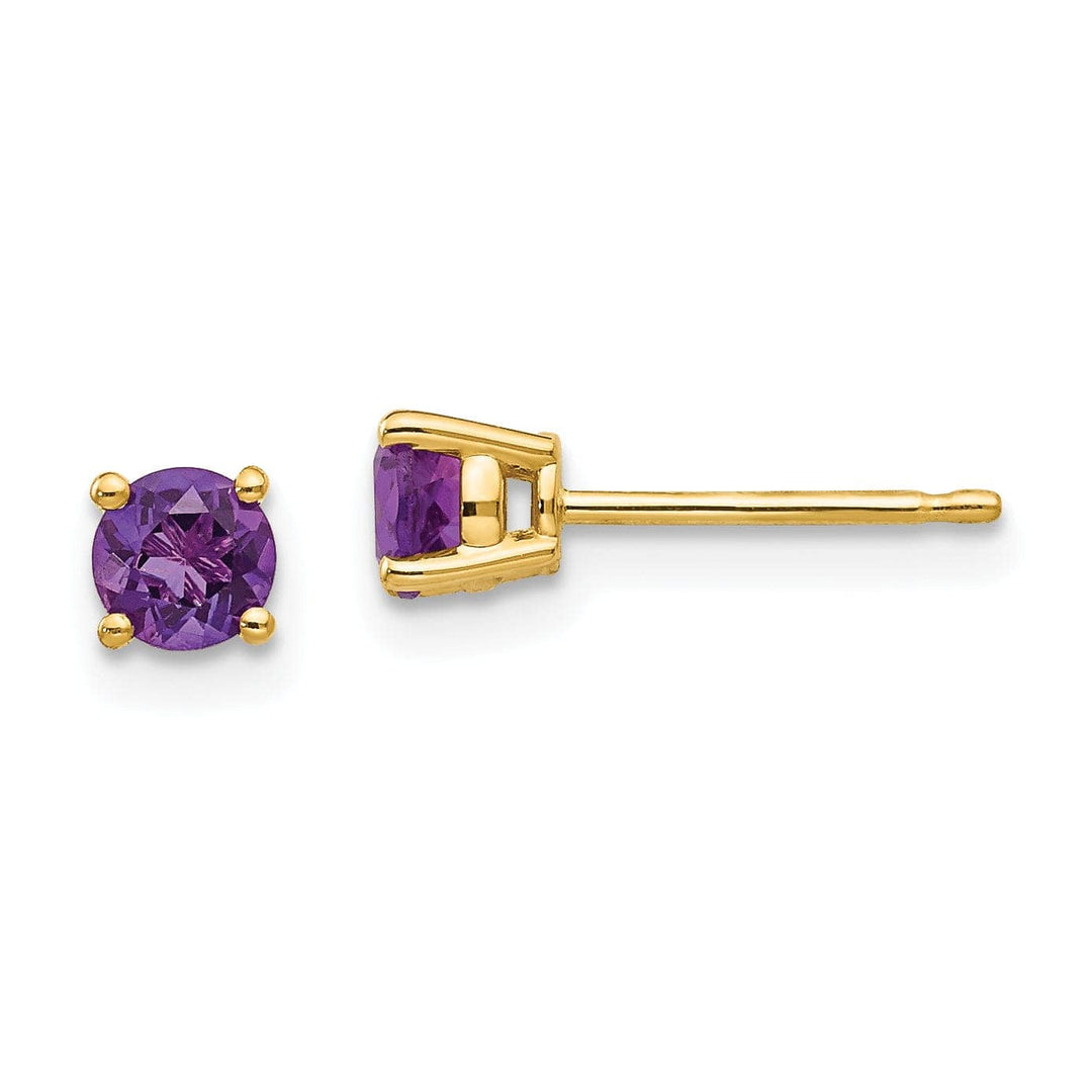 Lovely Rita's Earrings 14k Yellow Gold Amethyst Earring