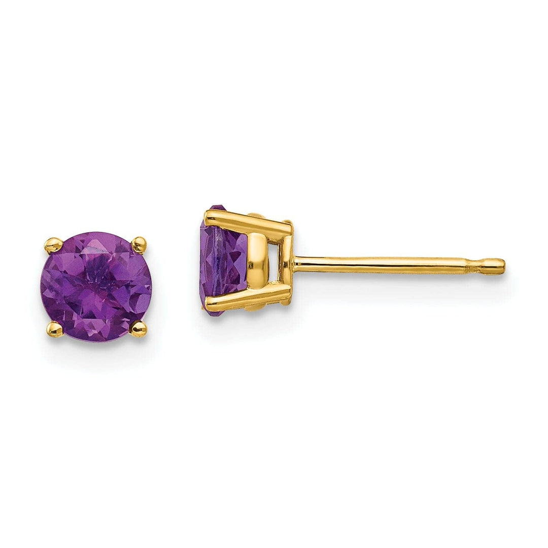 Lovely Rita's Earrings 14k Yellow Gold Amethyst Earring