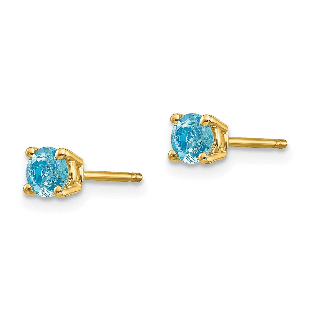 Lovely Rita's Earrings 14k Yellow Gold Aquamarine Earrings
