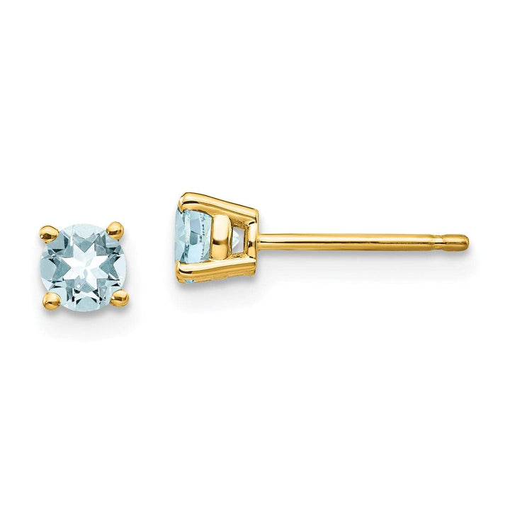 Lovely Rita's Earrings 14k Yellow Gold Aquamarine Earrings