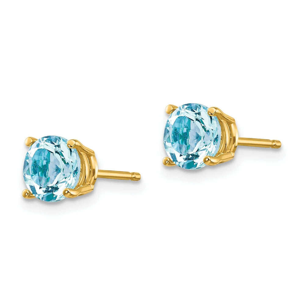 Lovely Rita's Earrings 14k Yellow Gold Aquamarine Earrings