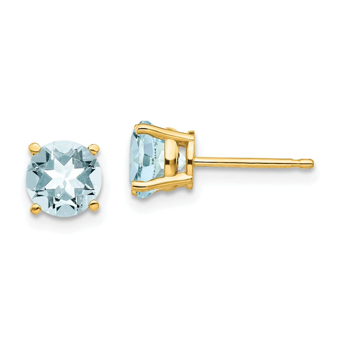 Lovely Rita's Earrings 14k Yellow Gold Aquamarine Earrings