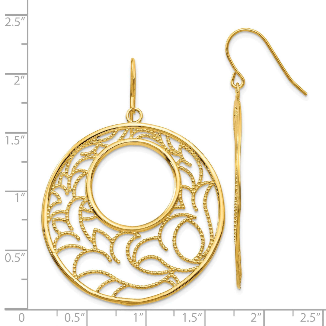 Lovely Rita's Earrings 14k Yellow Gold Circle Earrings
