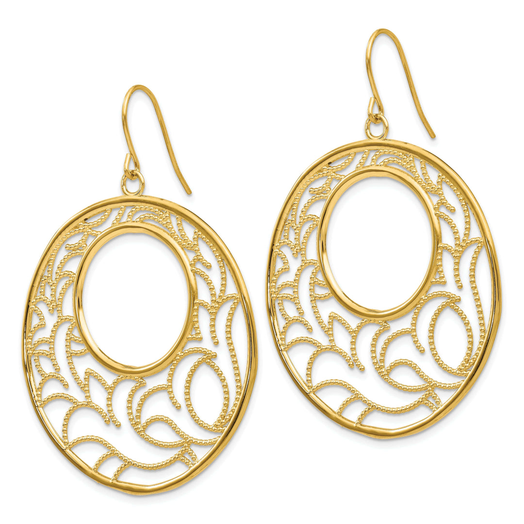 Lovely Rita's Earrings 14k Yellow Gold Circle Earrings