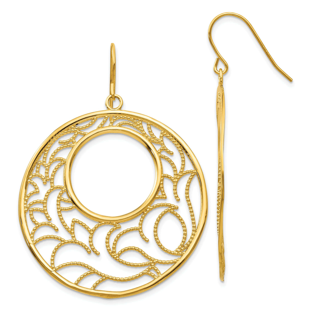 Lovely Rita's Earrings 14k Yellow Gold Circle Earrings