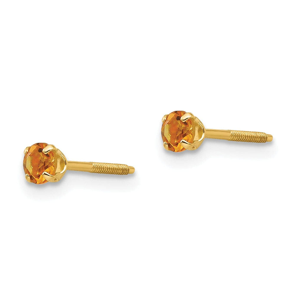 Lovely Rita's Earrings 14k Yellow Gold Citrine Birthstone Earrings