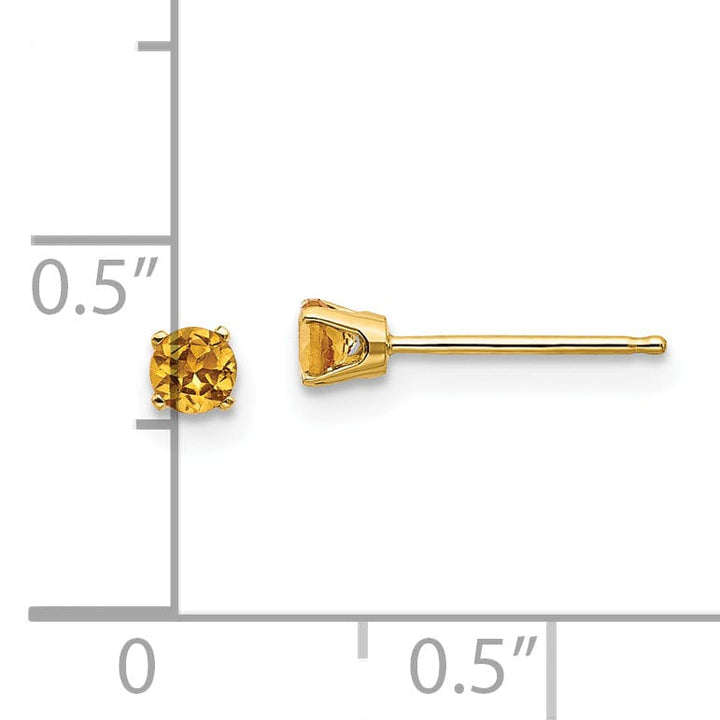 Lovely Rita's Earrings 14k Yellow Gold Citrine Birthstone Earrings