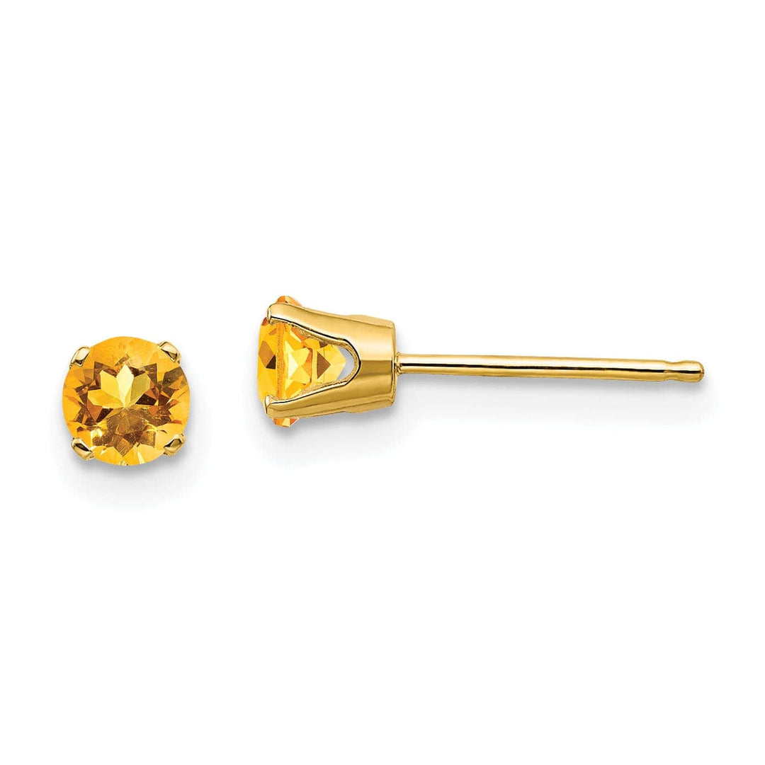 Lovely Rita's Earrings 14k Yellow Gold Citrine Birthstone Earrings