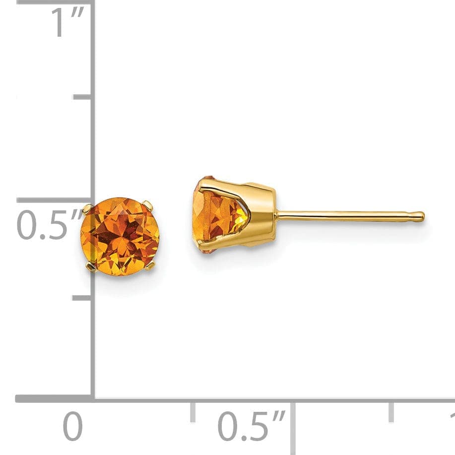 Lovely Rita's Earrings 14k Yellow Gold Citrine Birthstone Earrings