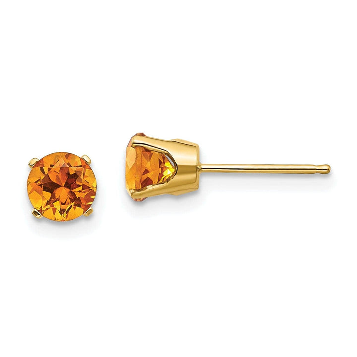 Lovely Rita's Earrings 14k Yellow Gold Citrine Birthstone Earrings