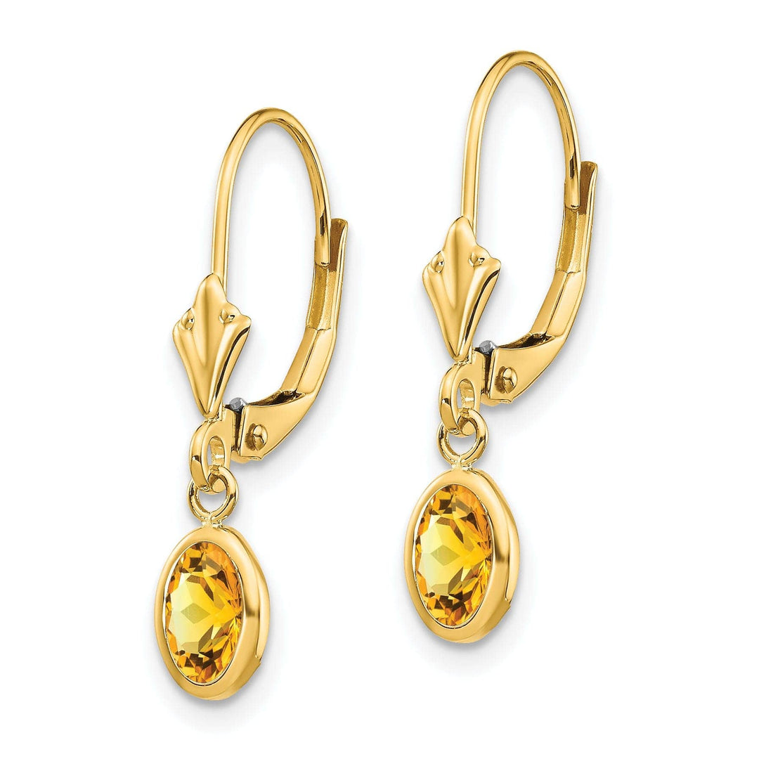 Lovely Rita's Earrings 14k Yellow Gold Citrine Birthstone Earrings