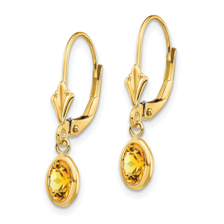 Lovely Rita's Earrings 14k Yellow Gold Citrine Birthstone Earrings