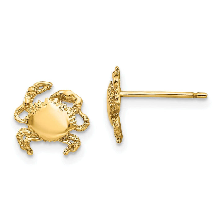 Lovely Rita's Earrings 14k Yellow Gold Crab Earrings