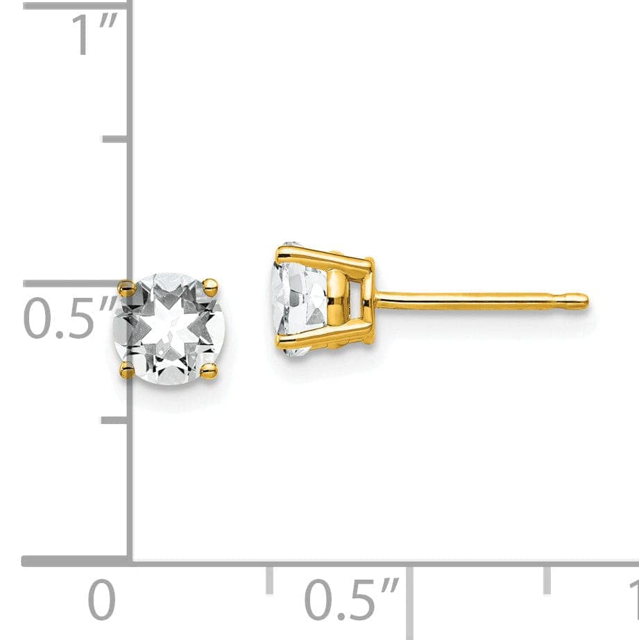 Lovely Rita's Earrings 14k Yellow Gold Cubic Zirconia Earrings