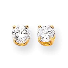 Lovely Rita's Earrings 14k Yellow Gold Cubic Zirconia Earrings